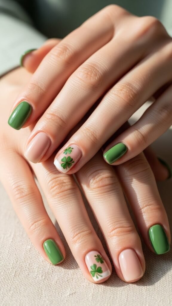 clover nail art