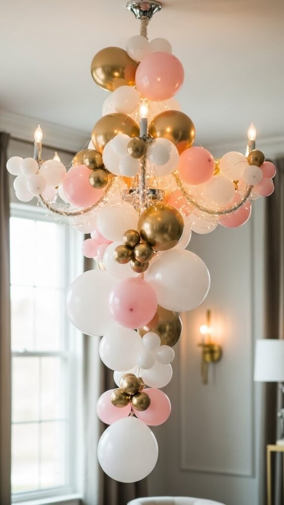 how to create balloon chandeliers
