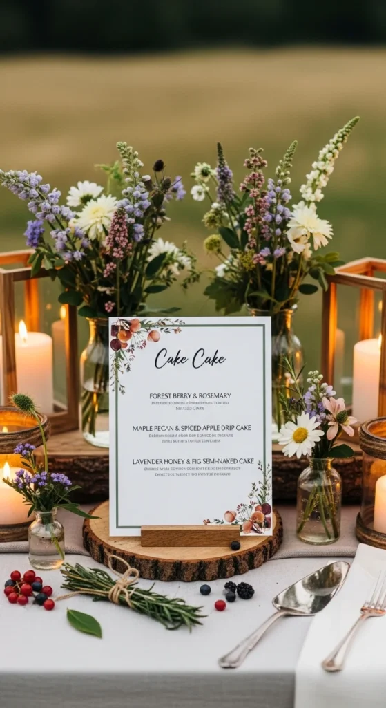 how to design cake menus