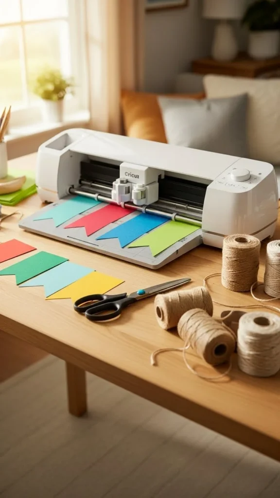 how to make birthday banners with Cricut