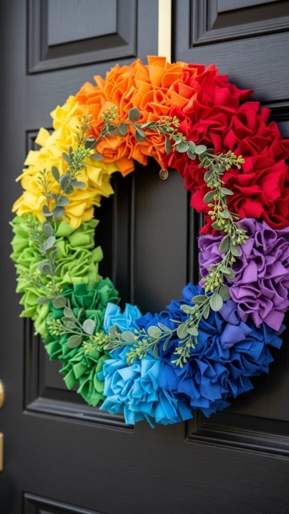 rainbow wreaths